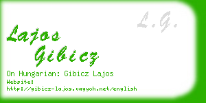 lajos gibicz business card